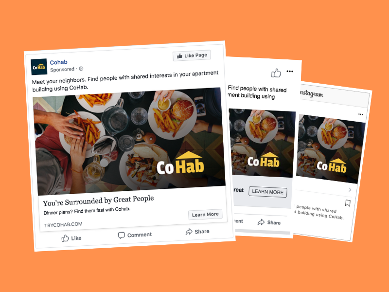 Cohab Facebook Campaign facebook social media ads instagram ads facebook ads