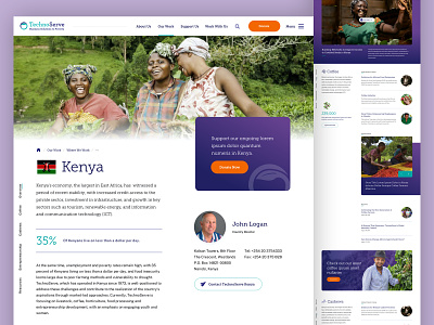 TechnoServe — Kenya business card country entrepreneurship interior kenya landing navigation non-profit portfolio poverty ui web design website
