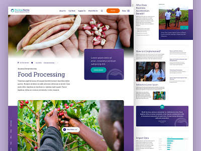 TechnoServe — Food Processing business entrepreneurship food landing non profit nonprofit poverty ui ux web design website