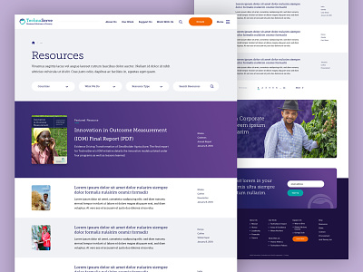 TechnoServe — Resources landing landingpage library non profit nonprofit pdf resources ui ux website