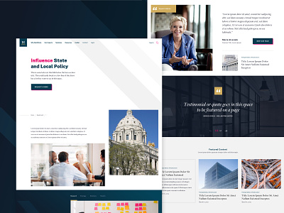 MultiState - State and Local Policy expert landing lobbying local news policy quote slider state testimonial ui ux web web design