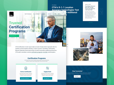 CTIA Certification certification design home home page responsive ui web web design website wireless
