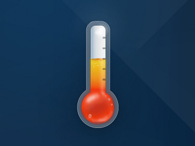 Thermometer bubbles donate heat measure orange red thermometer