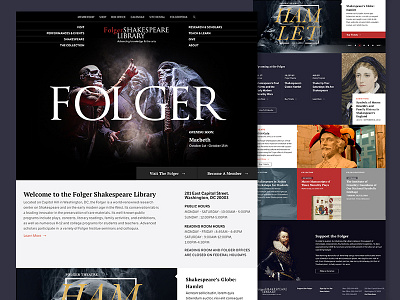 Double, double toil and trouble center logo drama folger hero navigation redesign utility website
