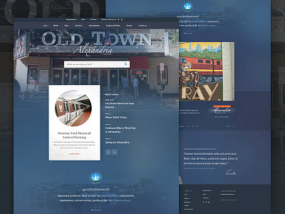 City of Alexandria city home page ui ux web web design