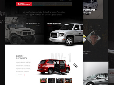 Concept Work cars humvee landing slider spec work testimonials ui ux web