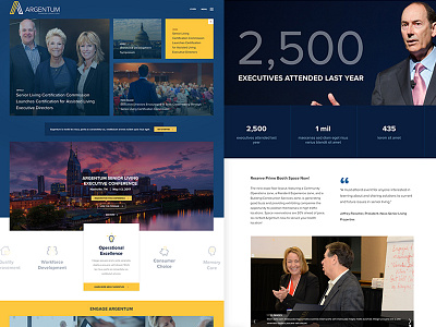 Argentum event home mockup news stats ui ux web