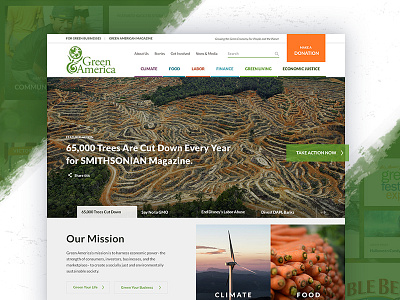 Green America 🍃 energy green home magazine nonprofit slider ui ux web web design