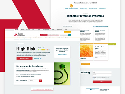 Risk Test health interface landing page prevention progress quiz responsive results risk test ui ux