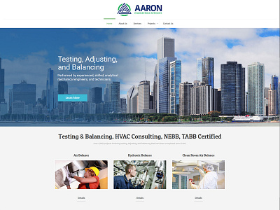 Aaron Engineering Tab Website webdesign website