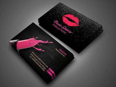 Makeup Company Business Card business card business card design business card mockup business card psd vector