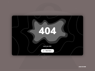 404 Page - DailyUI 008 404page dailyui dailyui 008 lost not found void