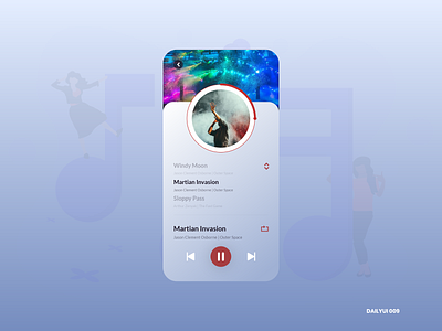 Music Player daily ui 009 dailyui music music app music player play player simple design ui ux