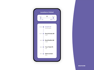 Location Tracker daily ui 020 dailyui design duration illustration location app location tracker locations places simple simple design travel ui