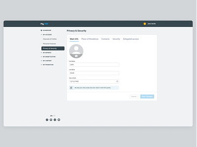 Privacy & Security Settings privacy settings privacysecurity security settings ui ux