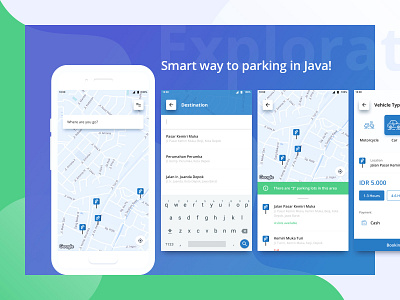 Java Parking! android design mobile app parking smart ui ux visual