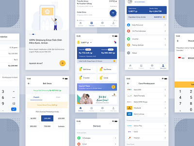 Tamasia [redesign] Concept clean design fintech gold investment mobile app ui ux