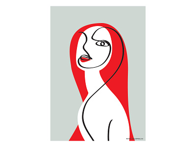 LINE ART WOMAN illustration illustrator poster poster art posters