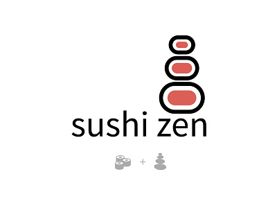 Sushi Zen Logo #30dayschallenge 30 day logo challenge brand branding design graphic design illustration lettermark logo logo design logotype minimal vector