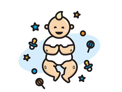 Baby Vector Illustration baby children design graphic design illustration isolated kid kids space stars toy toys vector