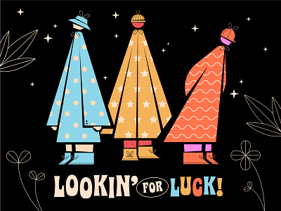Lookin' For Luck design illustration typography vector