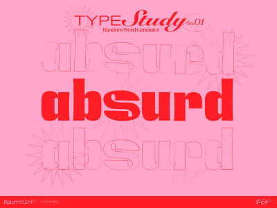 Type Study No.01 - Absurd custom graphic design illustrator procreate type typography vector