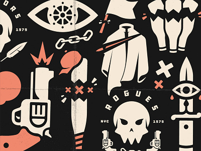 The Warriors: Symbols + Icons design icon illustration logo poster symbol vector