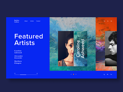 Abstract exhibition promo site concept