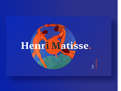 Henri Matisse website concept art artwork colors design exhibition figma gallery impessionism interaction landing modern promo ui ux web website