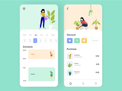 Plants purchase app UI