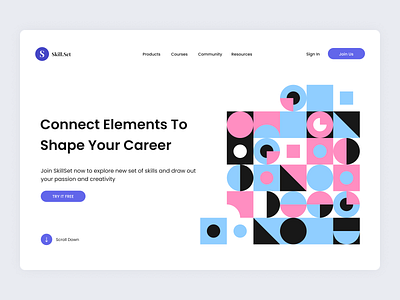 "Skill Set" Learning platform landing page