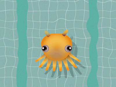 Little octopus swimming animation characer charachter design draw drawing gif animated gif animation illustration illustration art motion art motion graphics sketch