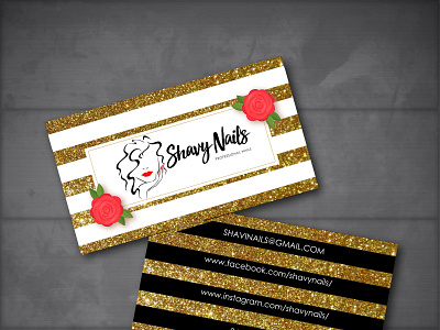 Shavy Nails Business Card Design branding business card design
