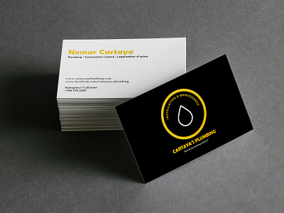 Cartaya S Plumbing branding business card design design logo
