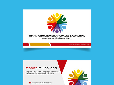 Transformations: Languages & Coaching Business Card branding business card design logo