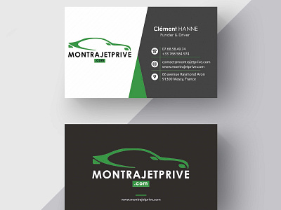 Montrajetprive Business Card branding business card design logo