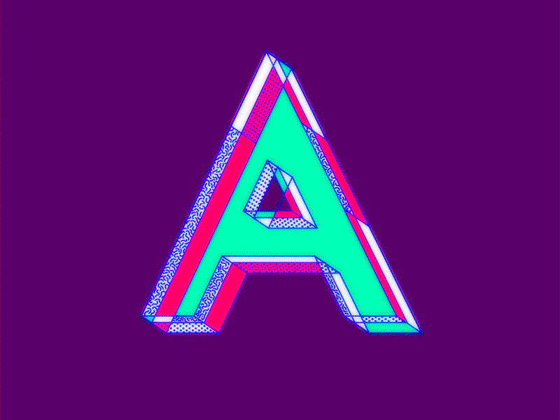 Alfabeto Dribbble design icon illustration type typography vector