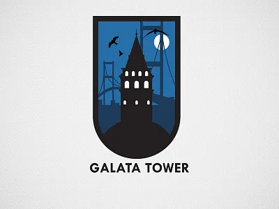 Galata Tower design emblem emblem design emblem logo logo logo design logotype symbol