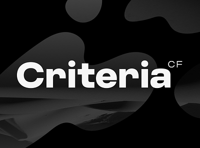 Criteria CF - geometric circular sans font bold branding connary fagen font geometric lettering logo typeface typography ui