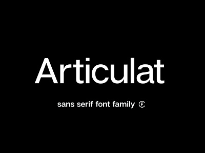 Articulat CF 001 font typography