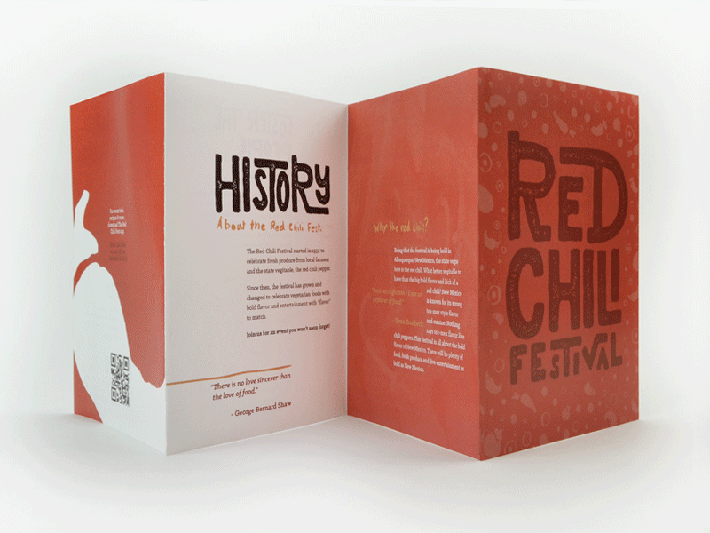 Brochure branding brochure chili festival hand lettering lettering red typography