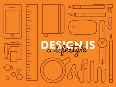 Design is... design illustration is lifestyle orange pattern playoff shopify