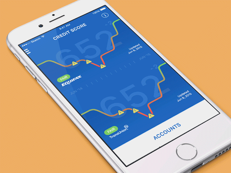 Credit Karma Redesign animation app data finances infographic ios iphone money redesign score ui ux