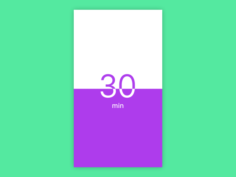 Digital Hourglass 014 animation countdown dailyui hourglass ios iphone minimal timer
