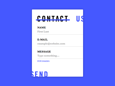 Contact Us 028 contact contact us dailyui form typography