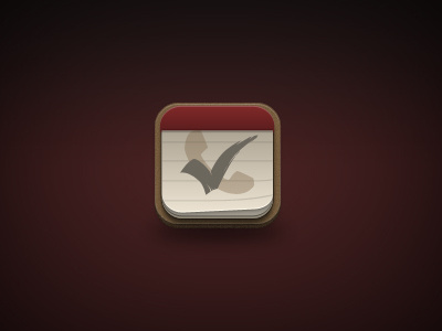 iCallYou App Icon app application brown call check do i icallyou icon ios iphone ipod list music phone red to todo wood you