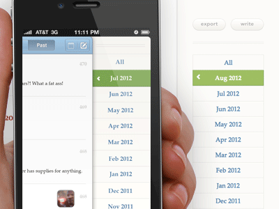 Past Entries app diary ios iphone journal ohlife ui