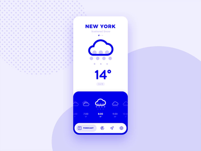 Weather App Concept animation app flat icon interaction ios minimal ui ux weather