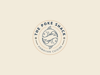 The Poke Shack brand branding branding design design food hawaii hawaiian logo logo design logos logosai logoseeker miami poke restaurant shack symbol tuna type vector