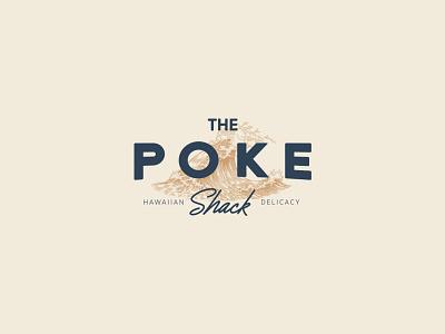 The Poke Shack brand branding branding design design food hawaii hawaiian logo logo design logos logosai logoseeker miami poke restaurant shack symbol tuna type vector